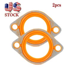 2pc For Chevy Aluminum Silicone Thermostat Water Neck Housing Gasket Sbc Bbc Gzb