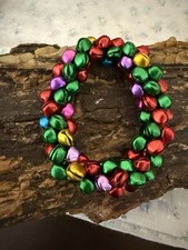 Christmas New Year Jingle Bell Bracelet Festive Holiday Stretch OSFA Colorful