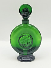 VTG. French Glass *Musketeer* Embossed Bottle Vanity Perfume Decanter w/ Stopper