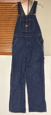 VTG BIG BEN Dark Blue Denim OVERALLS Bibs Men's 34 x 30 28 Farmer Carpenter USA