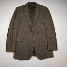 Vtg Polo University Ralph Lauren 42R Navy Blue 100 Wool Gold Button Blazer
