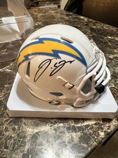 JC Jackson Signed Los Angeles Chargers Mini Helmet - Dual COA- JSA/PIA