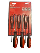 Milwaukee 6pc Screwdriver Set 🪛 Magnetic Tip 🔧 Tri-Lobe Handle Tool Kit NEW