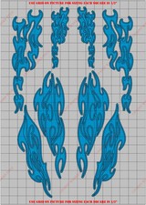 FLA3101PT Dragon Tail Flames w/ outline General Paint Mask/ Stencil Kit