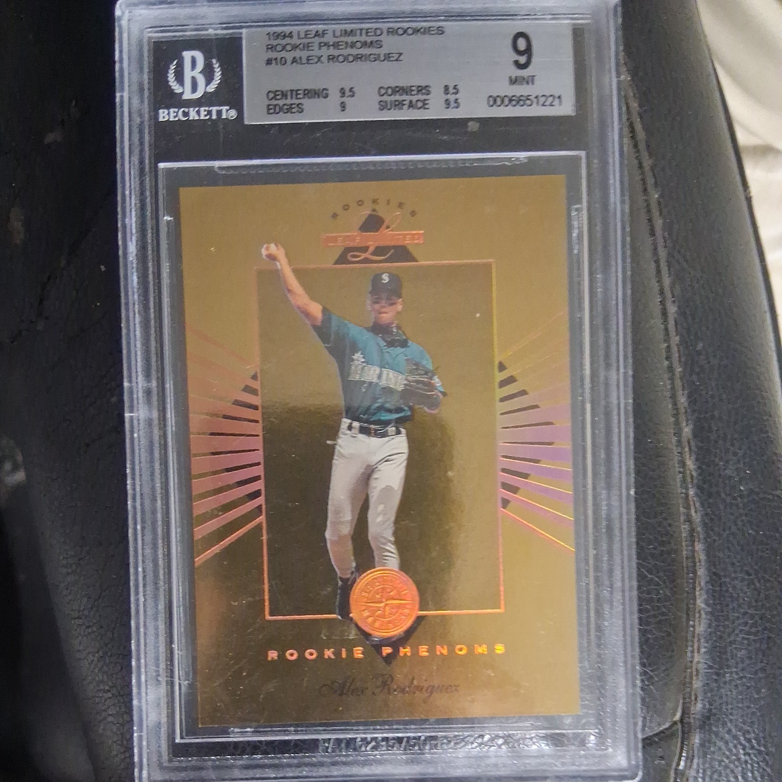 1994 Leaf Limited Rookies Phenoms 1201/5000 Alex Rodriguez #10 BGS 9 MINT RC