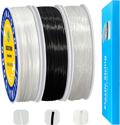 3 Rolls 1.0 Mm 495 Feet Rainbow/White/Black Elastic Bracelet Stretchy String Cor