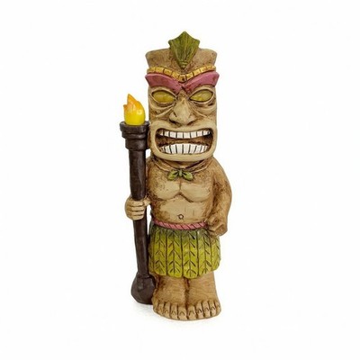Tiki Figur mit Beleuchtung Beleuchtet Gartenfigur Wetterfest für Südsee-Fans