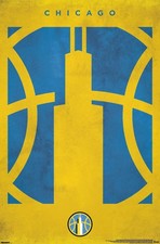 WNBA Chicago Sky - Logo 25 Wall Poster, 34L" x 22.4W", Unframed Version