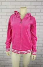 Vintage Juicy Couture Full Zip Velour Pink Hoodie Sweatshirt Womens XL READ