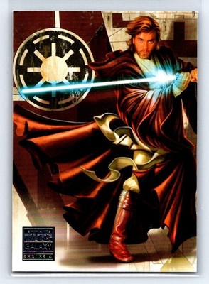 OBI-WAN SENATOR AND THE SEPARATIST 2009 Topps Star Wars Galaxy Series 4 #82