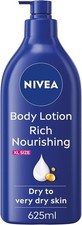 NIVEA Rich Nourishing Body Lotion 625ml, Rich 72H Hydration NIVEA Moisturiser UK