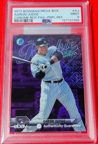 2017 Bowman Chrome Mega Aaron Judge Purple /250 Rookie Card  PSA 9 Mint