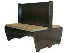 Atlanta Booth  Chair WBOP-C36300 3/4 Circle Wood Platform Booth, 46" x 88", ...