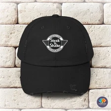 Steak 'n Shake Logo Unisex Distressed Cap