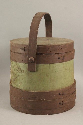 Antique Edgar Bricks & Sons MINCE MEAT Advertising Primitive Firkin, Orig Paint - Picture 6 of 10