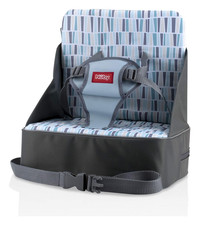 Easy Go Safety Lightweight High Chair Booster Seat, Great for Travel, Gray