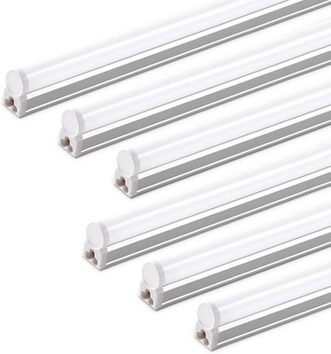 (6 Pack) Barrina LED T5 Integrated Single Fixture, 4FT, 2200lm, 6500K (Super Bri