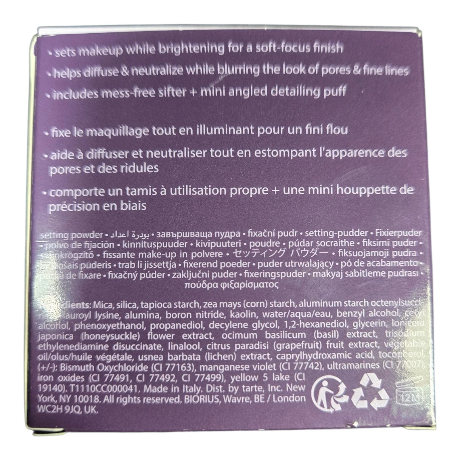 Tarte Creaseless Loose Setting Powder 🎉LAVENDER | New, Full-Size & Authentic!