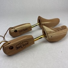 Boot Barn Western Wooden Shoe Trees Hard Wood Size Large Wood Burned Logo EUC