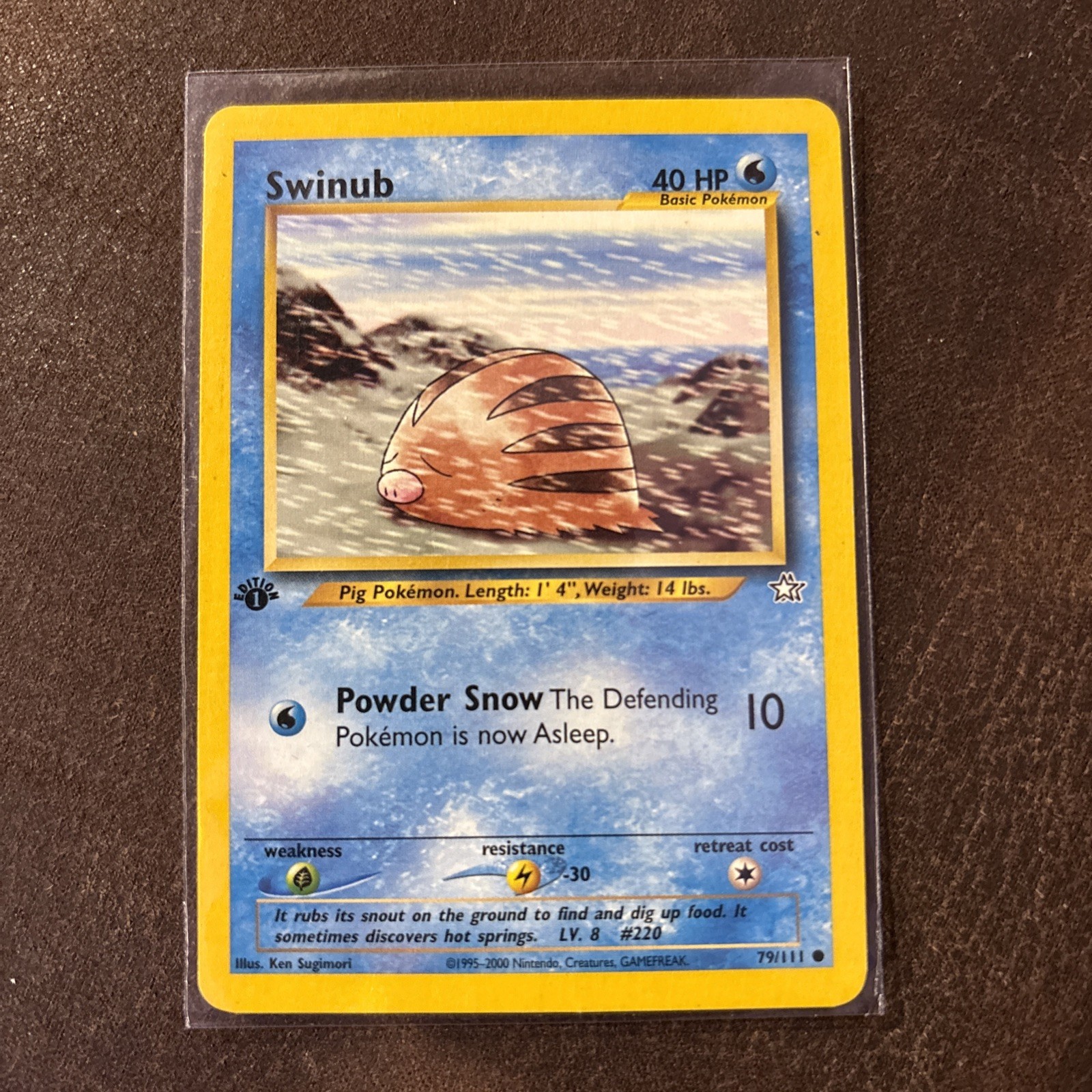 POKEMON NEO GENESIS 1st EDITION SWINUB #79