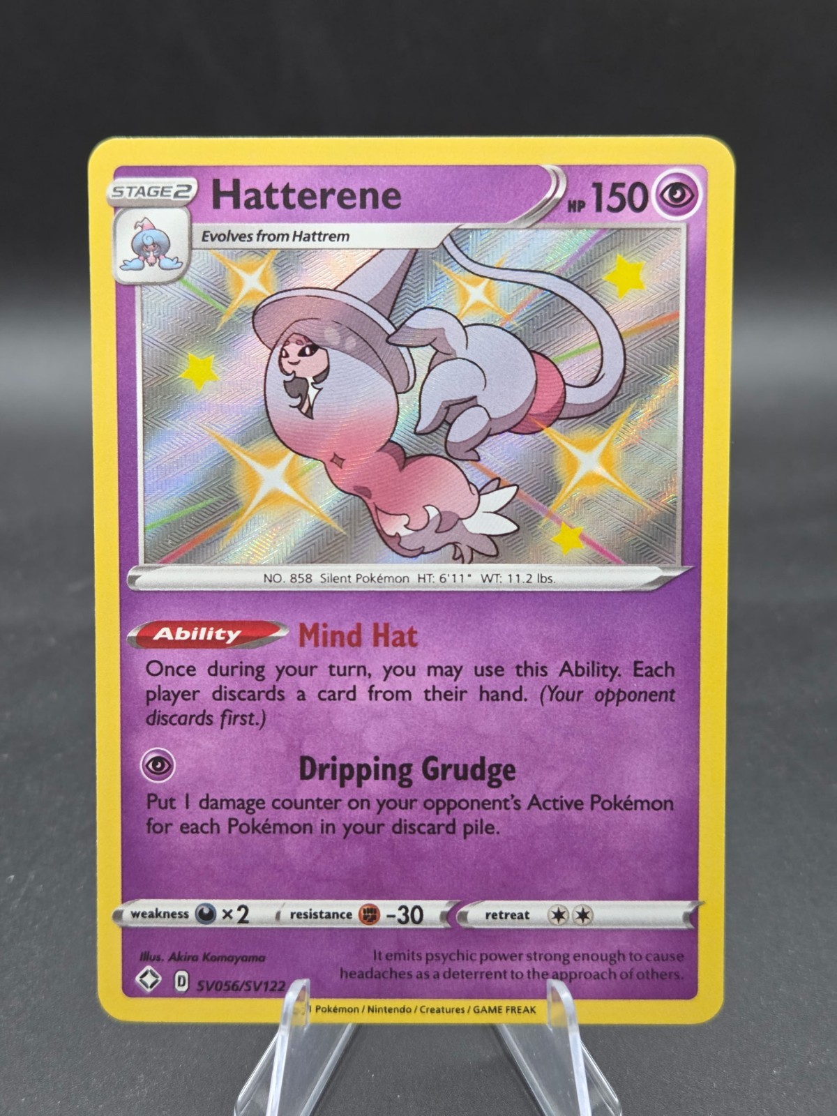 Hatterene (Shiny) - SV056/SV122 Ultra Rare Shining Fates NM Pokemon TCG