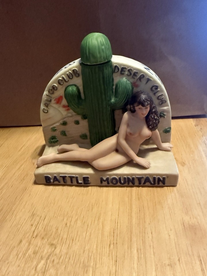 A hyper-local Nevada desert club decanter from 1989 — the kind of oddly specific, one-of-a-kind barware artifact that sparks a story every time it's poured.