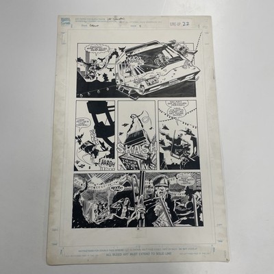 Lee Sullivan Original Art for Marvel's Robocop #8 Page 22 1990