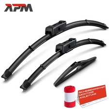 3x Scheibenwischer Wischerblatt Vorne Hinten Länge 600/450/225 für Dacia Bigster
