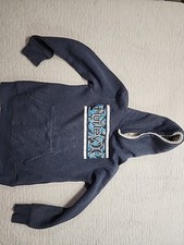 Hurley Boys Blue Heather Fleece Lined Pullover Hoodie Sweatshirt