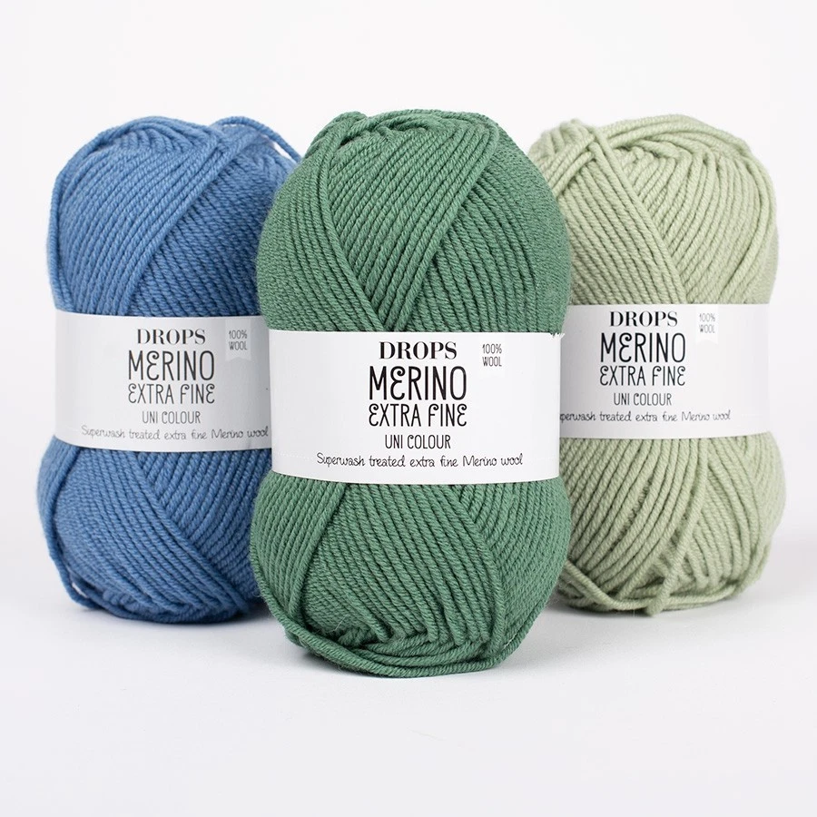 DROPS Merino Extra Fine DK-weight wool yarn 50g balls multiple colors - Image 2 of 2