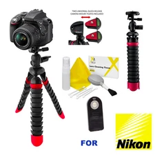 12" CARBON FIBER PRO TRIPOD + IR REMOTE + KIT FOR NIKON D5100 D5200 D5300 D5500