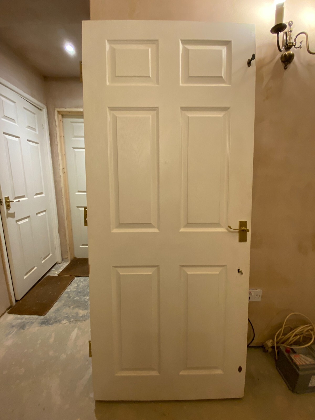 Used white internal fire door with all locks/keys eBay