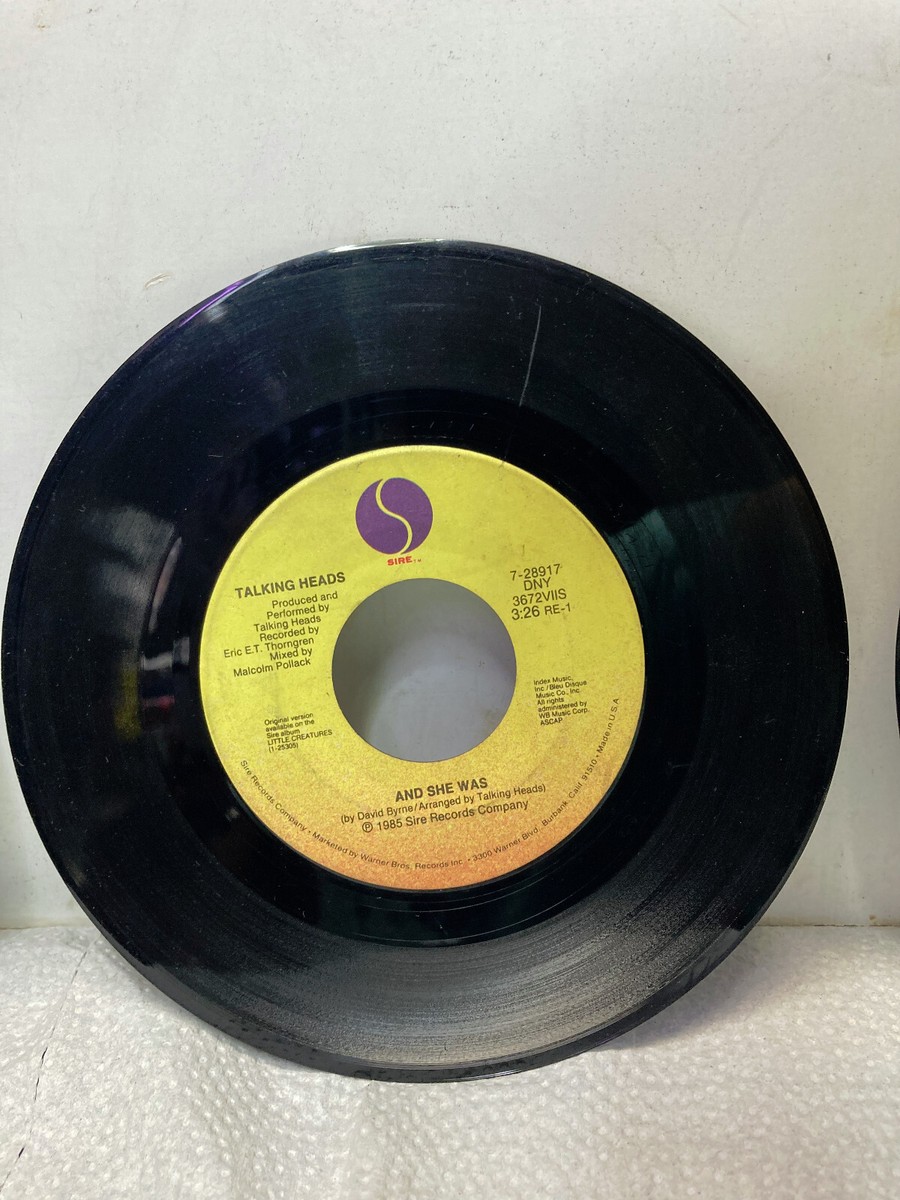 TALKING HEADS-AND SHE WAS 1985 SIRE RECORDS 7