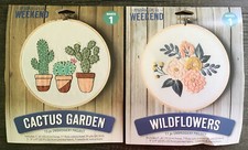 Leisure Arts - Wildflowers and Cactus Garden - Embroidery Project Kits