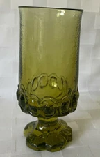 Vintage MADEIRA CITRON Light Avocado Green FRANCISCAN 6.5" Footed Iced Tea Glass