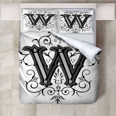 Black Letter Gap 3D Print Duvet Quilt Doona Covers Pillow Case Bedding Sets