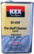Kex Liquid Pre Buff Tire Repair Cleaner 32 oz Buffing Solution can Rubber Prep