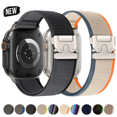 Nylon Band For Apple Watch Ultra3 iWatch Series 11 10 987 46mm Trail Loop Strap