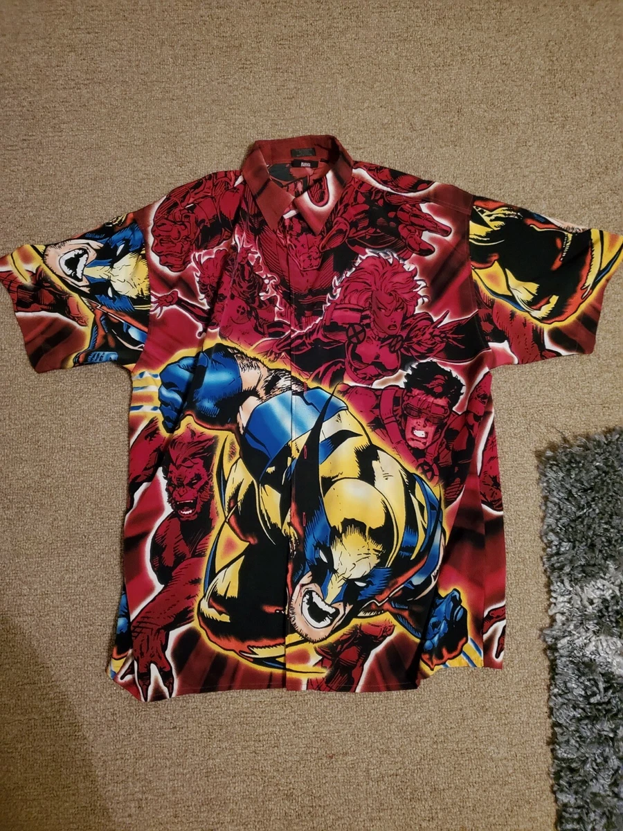 marvel men's button down shirts