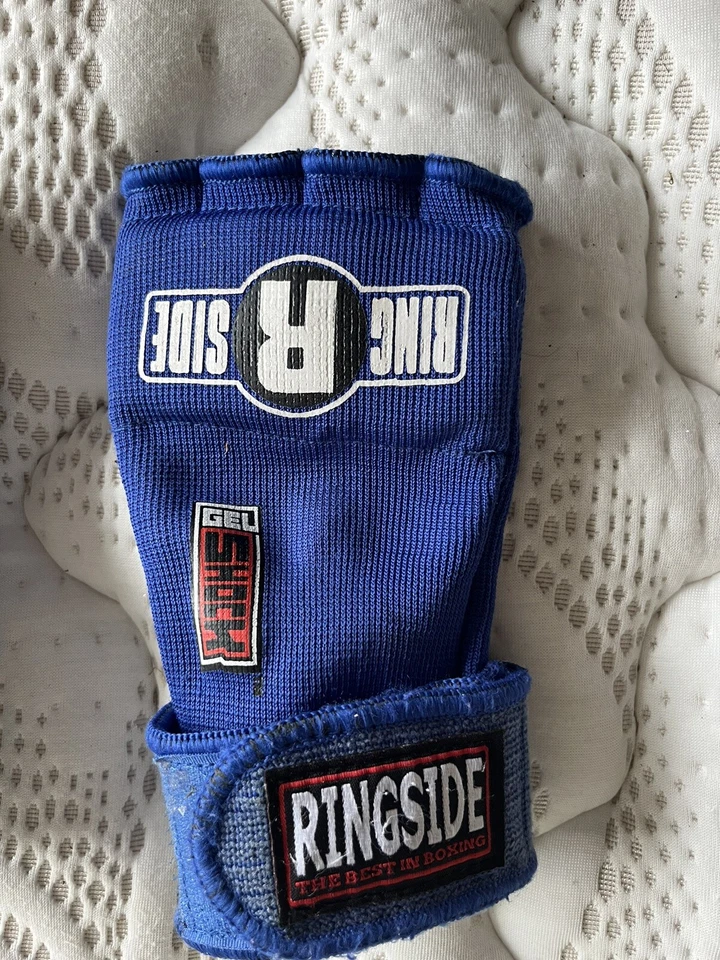 RINGSIDE QUICK WRAP GEL SHOCK MMA BOXING HAND WRAPS LARGE/XLARGE BLUE - Image 3 of 4