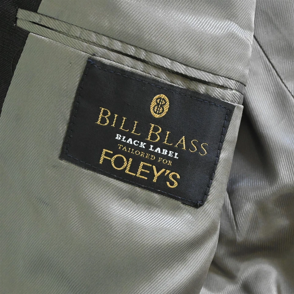 Bill Blass Black Label 46L 38x32 Brown Glenn Check 100% Wool USA Made Suit - Image 4 of 4