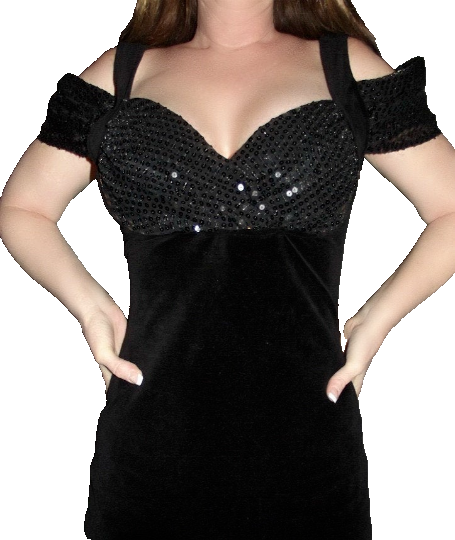 1980s bodycon dress 1980s Beaded Silk Dress, Size 8 main image 0
