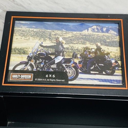 HARLEY DAVIDSON DESK ORGANIZER 5 COMPARTMENTS WITH HINGED PHOTO DISPLAY - Picture 4 of 10