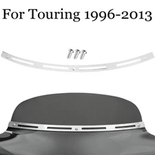 Chrome Slot Windshield Trim Batwing Fairing Fit For Harley Touring 1996-2013 US