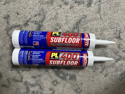 Two Loctite PL 400 Pro-Line Subfloor All Weather Construction Adhesive - 10oz.