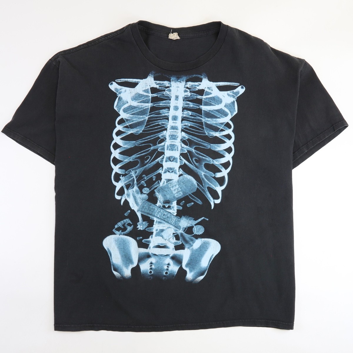 Skeleton X-Ray T-Shirt Size 2XL Humor Parody - Main Image