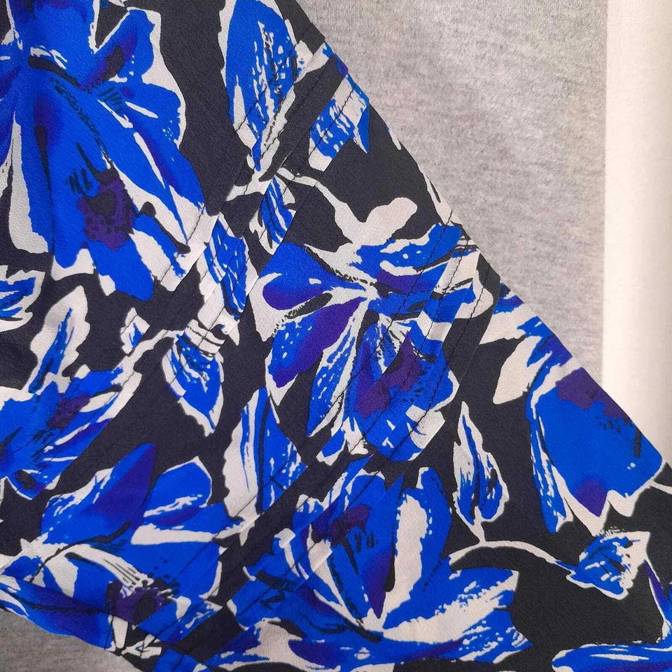 Top Yumi Kim Mujer Pequeño Seda Floral Boho Informal Costero Abuela Resort Tropical Foto 3 de 4