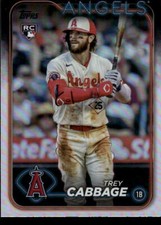 2024 Topps Trey Cabbage #321 Rainbow Foil Los Angeles Angels 1D