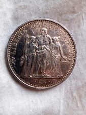 Silbermünze Frankreich 10 Francs Herkules 1966 