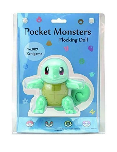 Pokemon Squirtle Schiggy Carapuce Beflockung Puppe - Bild 2 von 8